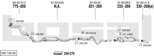 BOSAL 090.193.50 Exhaust System